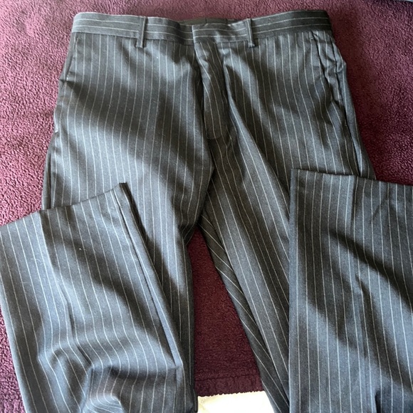 J.CREW Legacy 3 Piece Suit Pinstripes Charcoal Wool 40S - Picture 12 of 16